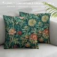 thumbnail image 3 of GOSMITH William Morris Teal Green Blue Vintage Floral Botanical Pattern William Morris Greenery Forest Anima Decorative Throw Pillow Covers Cozy Soft Pillowcase Aesthetic Cushion Cover for Home Decor, 3 of 5