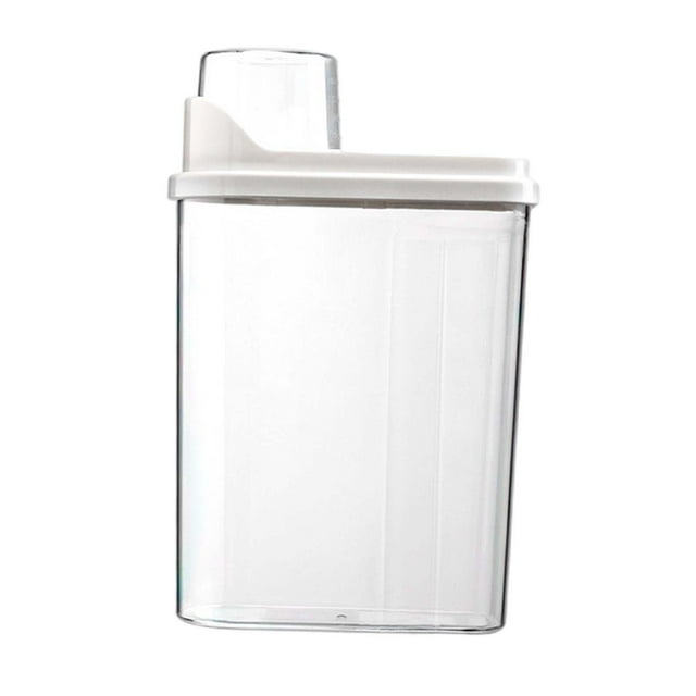 Contenedor de almacenamiento de alimentos para perros y gatos, caja de almacenamiento de alimentos con tapa, caja de arroz transparente, suministros Blanco Yinane Contenedor de almacenamiento