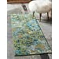 thumbnail image 3 of Unique Loom 3142278 2 ft. 7 in. x 10 ft. Bondi Chromatic Runner Rug, Green, 3 of 7