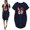 Blue, variant on Dresses for Women 2023 Plus Size Summer Casual Midi Dresses For Women 2023 Women'S Summer Fashion Cute Love Print Casual Short Sleeve Round Neck Dress
