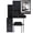 71#Black,MDF, variant on Small Size Left Drawer Desktop Vanity Table+ Cushioned Stool,Extra Large Sliding Mirror,Multi Layer,High Capacity Storage Fashionable Dresser,Suitable for Small Space,Epa,Gcc,Ul Certificate,Black Mdf