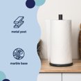 thumbnail image 3 of happimess PRH2000E Avery Modern Classic Metal with Non Slip Weighted Wood Base Paper Towel Holder, Black, 3 of 6