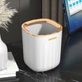 thumbnail image 6 of Clearance! Fanshiluo Trash Can-Desktop Trash Can Desktop Plastic Waste Bin For Home Office Kitchen Vanity Tabletop Green Gold Light Luxury, 6 of 8