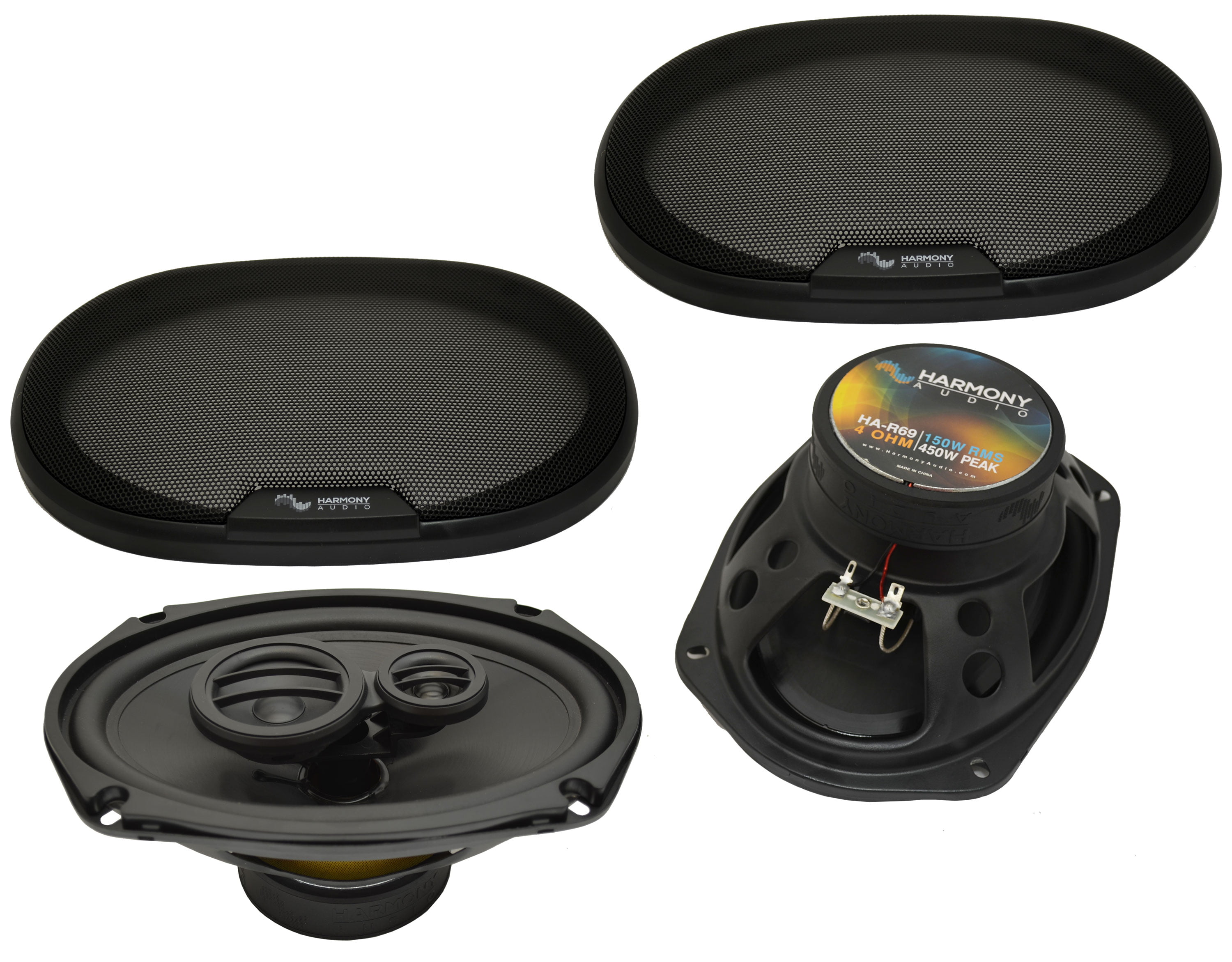 Harmony Audio Compatible with 1985-88 Fiat X19 HA-R4 HA-R46 New Factory Speaker Replacement Upgrade Package