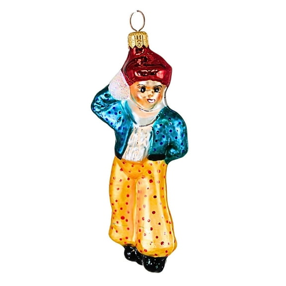 Christopher Radko Company 4.75In Winter Games, Glass, Ornament Snowball Boy Christmas 962970