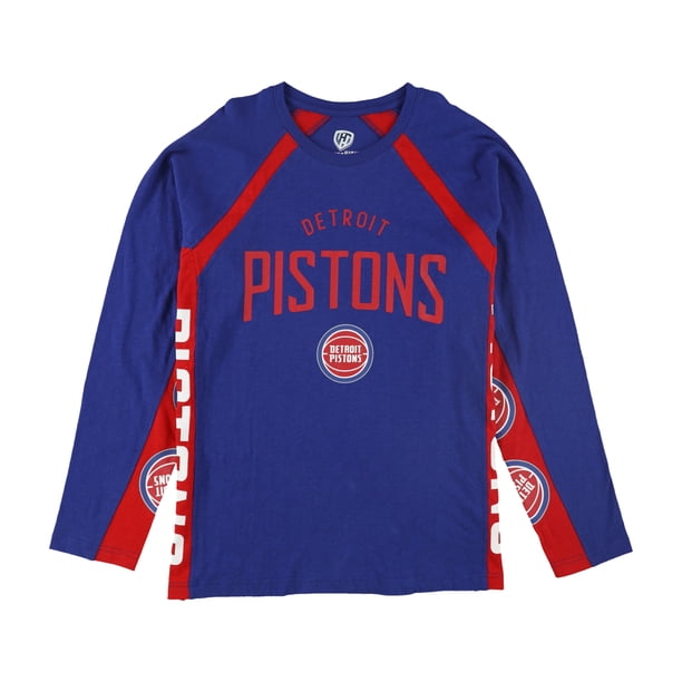 Playera gráfica Hands High para hombre de los Detroit Pistons Colorblock azul grande