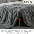 thumbnail image 5 of Cheer Collection Soft and Furry Long Shaggy Hair Throw Blanket, 5 of 5