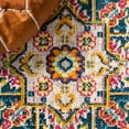 thumbnail image 4 of JONATHAN Y MODERN PERSIAN Brooklyn Geometric Medallion Runner Rug, 2 x 8, Blue/Beige, 4 of 9
