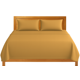 thumbnail image 1 of Sábanas King Size Lisas We2 Dream 100% Algodón Color Mostaza Ámbar 4 Piezas, 1 of 10