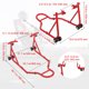 thumbnail image 3 of QinaQin Soporte delantero para motocicleta, capacidad de 850 lb, elevador ajustable tipo U y L con ruedas dobles y base antideslizante para mantenimiento o resguardo, 3 of 7