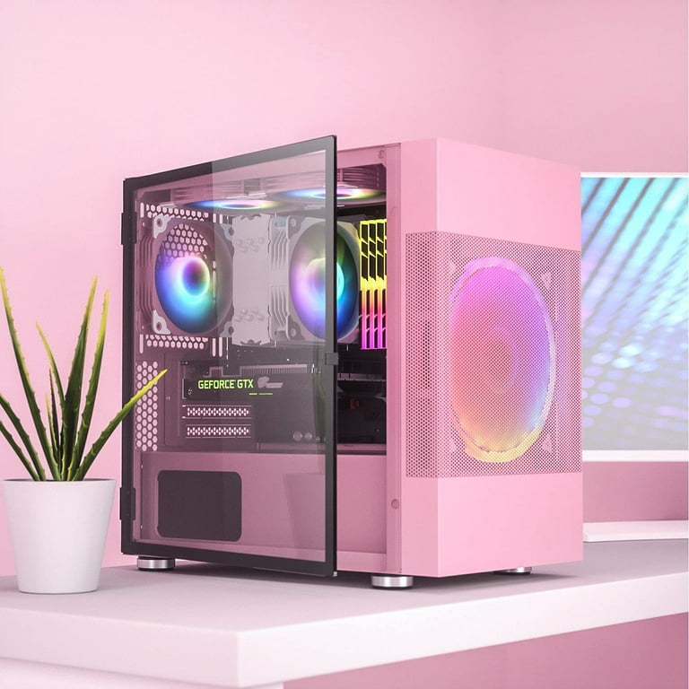 Amazon.com: ZXCVBNAS ATX Mid Tower PC Gaming Case - Front