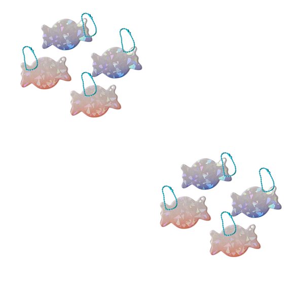 Injueey Llavero de 4 Uds., colgador de llavero de doble cara, soporte en forma de corazón, accesorio para llaves, billetera, teléfono móvil, Type1 NO1