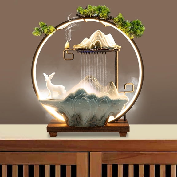 Led Downlight Current Indoor Water Fountain with LED Light & Misters for Home Decor - Walmart.com
