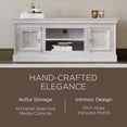 thumbnail image 2 of Maven Lane Mahala Handmade Heritage Wooden Media Unit in White Distressed Finish, 2 of 6
