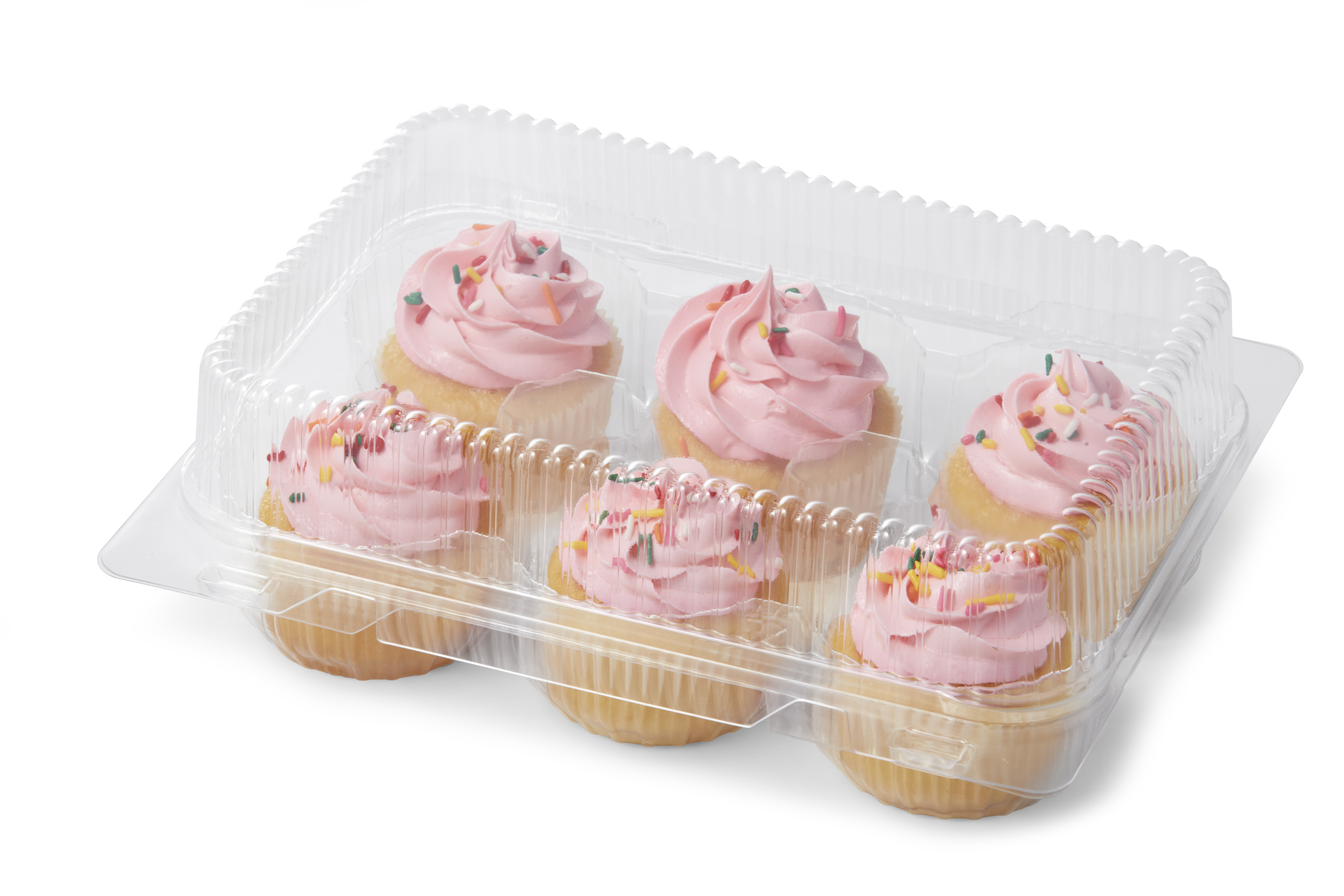 Wilton 6Cavity Clear Disposable Cupcake Boxes, 4Count