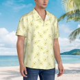 thumbnail image 5 of Daiia Green Pears Hawaiian Shirt for Men Gentle Cotton Regular Short Sleeve Casual-Medium, 5 of 9