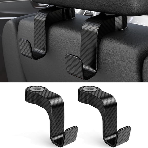 Moonet 2PCS Car Seat Hook Anti-drop Headrest Storage Hanger Holder Fit Automotive Organizer for Purse Bag Coat