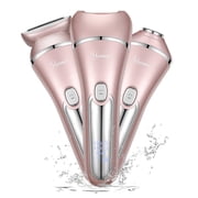 Hatteker 3-in-1 Electric Shaver for Face, Chin, Arms, Legs, and Underarms Portable Pain-Free Cordless Bikini Electric Shaver IPX7