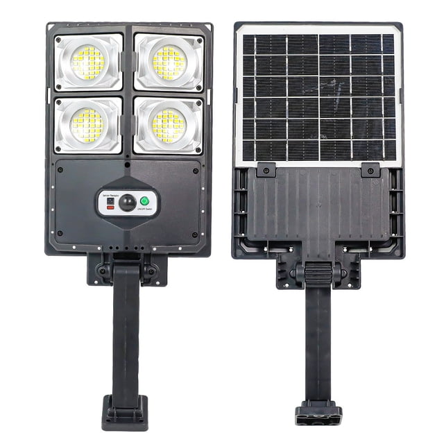 Farola solar de dos hileras, pequeña, con inducción integrada, para jardín, puesto, mercado nocturno, iluminación rural para exteriores