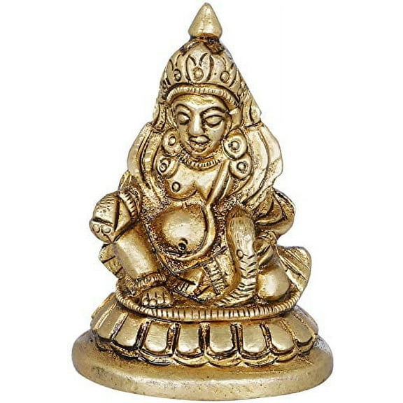 Exotic India Small Kubera - Brass Statue