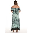 thumbnail image 3 of Riviera Sun Tie Dye Off Shoulder Maxi Sundress (X-Large, Mint), 3 of 3