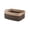 B001- Multicolor (Khaki Stripe), variant on Basket for Storage, Cotton Rope Basket, Woven Basket with Handles, Collapsible Storage Organizer, 13X9X6 in White and Hemp Color Blocked Braided Construction, Works for Closet