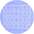 thumbnail image 1 of Ahgly Company Machine Washable Indoor Round Abstract Blue Modern Area Rugs, 7' Round, 1 of 4