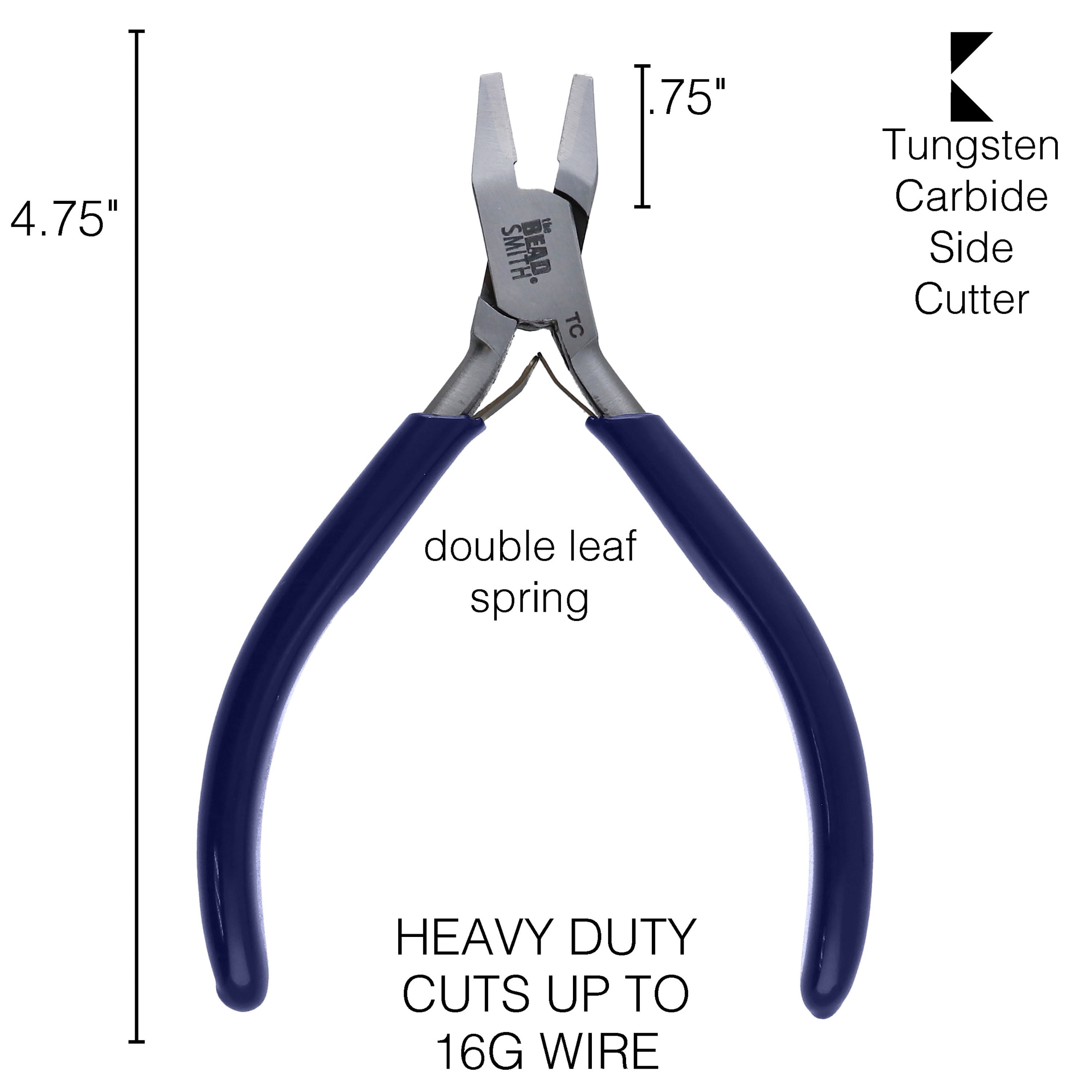 The Beadsmith 3-Piece Pliers Set – Kit Includes: Chain Nose, Round Nose and Flush Cutter with Tungsten Carbide Blades – Make Bracelets, Necklaces & Earrings – Tools for Jewelry Making