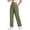 #01 Army Green 【Mix & Match: Stock Up on Your Favorite Colors】, variant on Women's Solid Loose Fit Casual Pants With Functional Pockets, Cotton Blend Soft Fabric Straight Leg Trousers For Work Office, Walking, Travel, Comfy Low Rise | TruBelle,Army Green L
