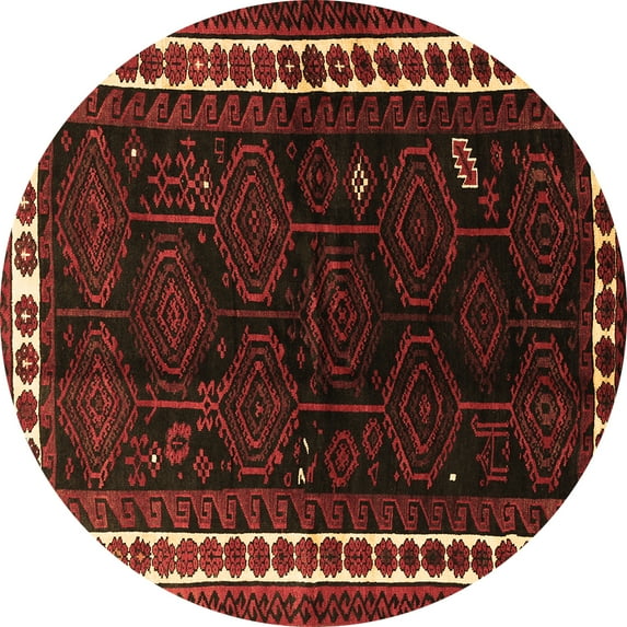 Ahgly Company Indoor Round Persian Brown Traditional Area Rugs, 3' Round