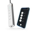 thumbnail image 1 of Wi-Fi Smart 4-Outlet Grounded Independently Controlled Surge Protector 2 USB Port Power Strip, No Hub Required, Voice Activated, 4ft Cord, White, 1 of 8