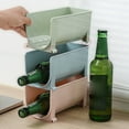 thumbnail image 3 of Stackable Plastic Wine Rack, Space-Saving Design, Super Sturdy Bottles Organizer, Easy Clean & Robust Material, Clear PET Plastic for Kitchen and Home Decor (3Pcs), 3 of 4