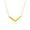 Gold, variant on Women's Polished Chevron Rose Gold Plated Steel Necklace - 18"