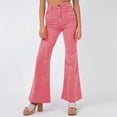 thumbnail image 1 of Pantalón casual de cintura media para mujer Estilo Y2k Pana Pantalón ligeramente acampanado Traje diario FLhrweasw Para estrenar, 1 of 9