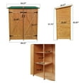 thumbnail image 5 of SESSLIFE Removable Shelves Vertical Cabinet Storage Shed 62.87 x 53.27 x 25.43, Natural Wood, 5 of 10