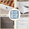thumbnail image 6 of 4 Pcs Cabinet Handle Drawer Pulls Blue Dolphin Knobs with Screws Square Furniture Office Cabinet Knob Decoration, 6 of 7
