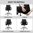 thumbnail image 5 of Office Chair Cover with Durable Universal Washable Chair Slipcovers Anti-dust Soft Desk Chair Seat Protector, 5 of 6