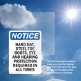 thumbnail image 6 of (2 Pack) Hard Hat Steel Toe Boots Eye OSHA Notice Sign 18 Inch X 24 Inch Vinyl Label Decal Sticker Weather Resistant, UV Protected for Workplace, Business, and Construction Site, Made, 6 of 7