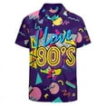 thumbnail image 4 of Camisa hawaiana de playa con estampado 3D para hombre, divertida camisa de fiesta con gráficos retro, blusa abotonada de manga corta para hombre, ropa Y2k, 4 of 5