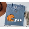 thumbnail image 4 of PAVIG Pumpkin Chasing Ghosts Halloween Shirt, Retro Arcade Garment-Dyed Tee, 4 of 8
