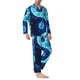 thumbnail image 2 of Balery Blue Yin And Yang Pijama para Hombre de Dos Piezas con Manga Larga, Conjunto de Dormir y Descanso Suave con Bolsillos-Large, 2 of 7