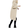 thumbnail image 2 of ICHUANYI Liquidación Chaqueta con capucha de moda para mujer Color sólido Cremallera Manga larga Bolsillo Top Blusa Abrigo ICHUANYI WER202308170379, 2 of 6