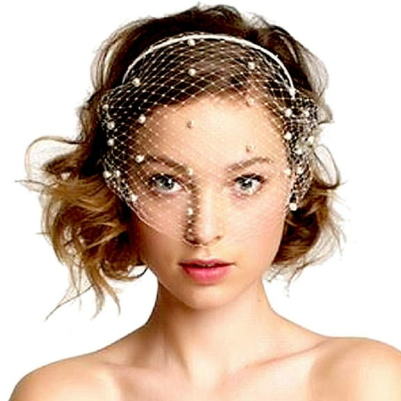 Yokua Bridal Veil Short Wedding Veil Women Hair Accessories Wedding Bride Headpieces