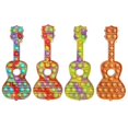 thumbnail image 1 of Juguete sensorial de burbujas de empuje BuyWeekMX juguete de silicona colorido en forma de guitarra, 1 of 7
