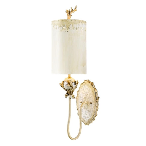 Lucas McKearn Trellis 1-light Metal Sconce with Gold/Silver Accents in Putty