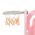 thumbnail image 6 of Toddler Climber and Slide Set with Basketball Hoop, Toy Storage Space, Indoor/Outdoor Freestanding Playground Set for Kids, Pink, 6 of 9