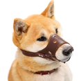thumbnail image 5 of Bozal de perro ajustable de cuero suave marrón para perros pequeños, medianos y grandes (Xs), 5 of 5
