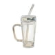 thumbnail image 2 of 250ml Glass Water Cup With Handle Cup Lid Glass Straw Beverage Cup Coffee Cup Cold Drink Cup, 2 of 7