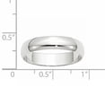 thumbnail image 3 of Primal Gold 14 Karat White Gold 5mm Lightweight Half Round Band Size 7.5, 3 of 5