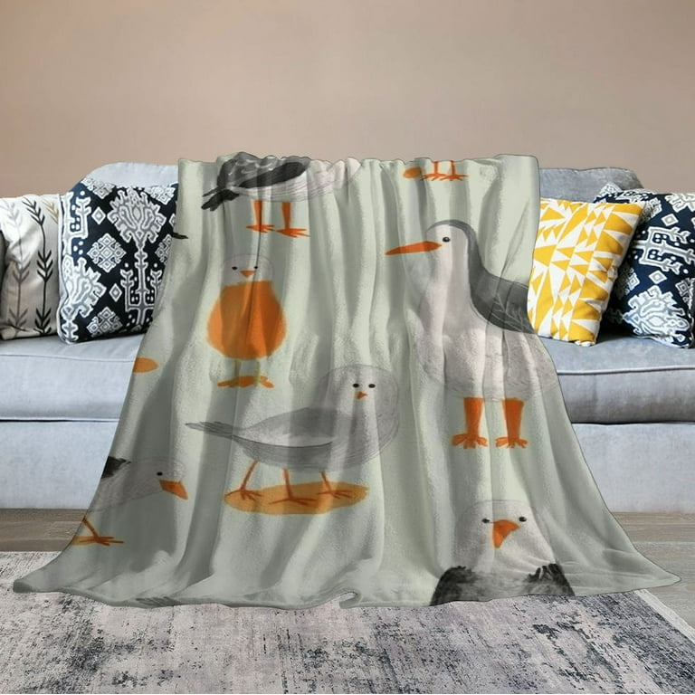 ARISTURING Cartoon Animal Seagull Print Print Throw Blanket Non Shedding Blankets Room Decor Super Soft Warm for Adults Kids Girl Gifts Throw Blanket for Couch Bedroom Sofa Walmart